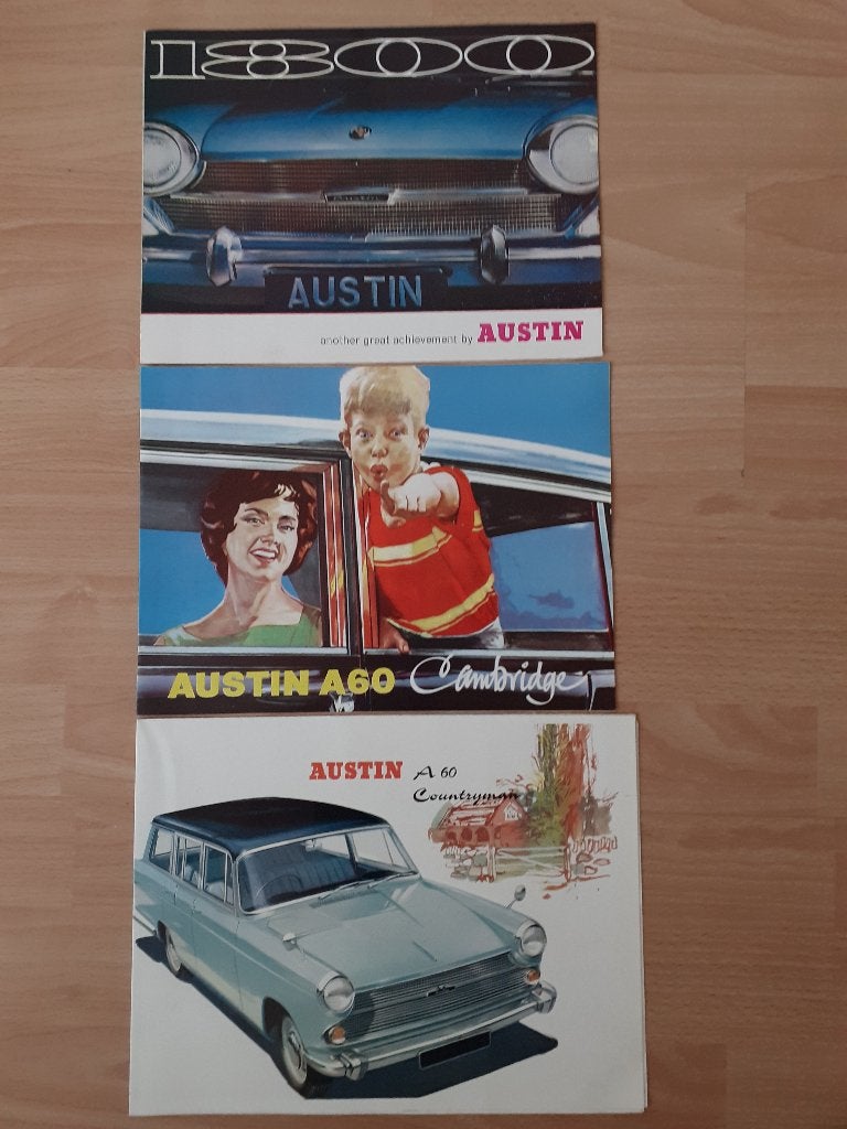 3 Austin folders      jaren 60, Austin, Nieuw, Ophalen of Verzenden, Overige merken