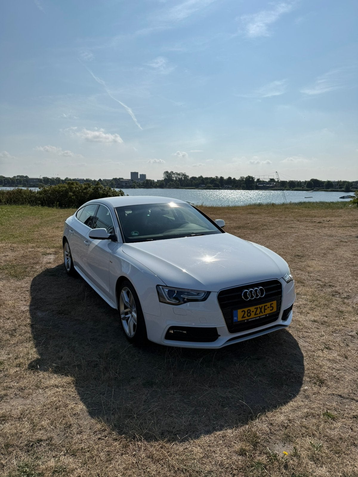 2013 Audi A5 Sportback S-Line Automaat CarPlay + winterset, Auto's, Euro 5, Zwart, 4 cilinders, Wit
