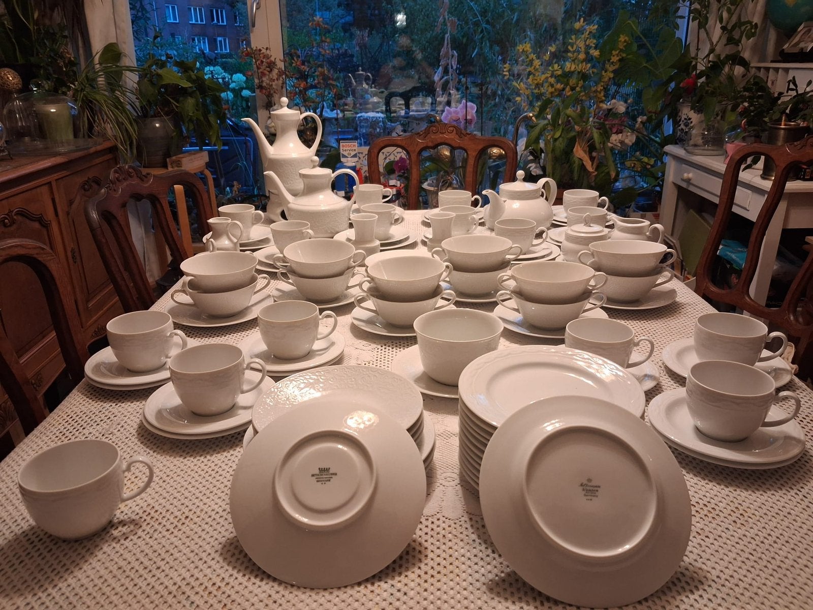 Wit servies ., Antiek en Kunst, Antiek | Servies compleet, Ophalen