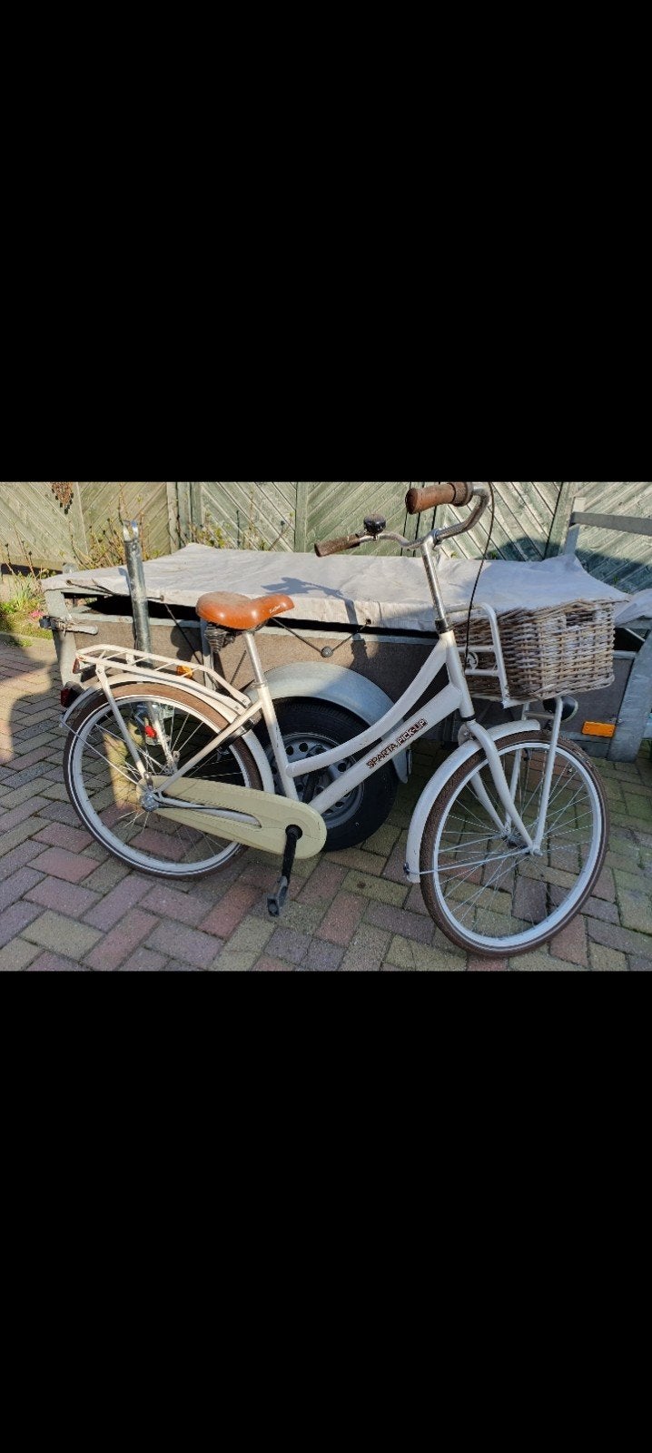 Sparta Pick-Up Damesfiets met Mand - Wit, Ophalen, Terugtraprem, Sparta, 50 tot 53 cm