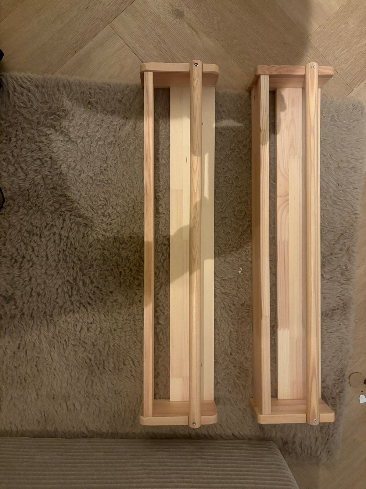 Set van 2 houten wandplanken / boekenrekken, Huis en Inrichting, Woonaccessoires | Wandplanken en Boekenplanken, Ophalen, Zo goed als nieuw