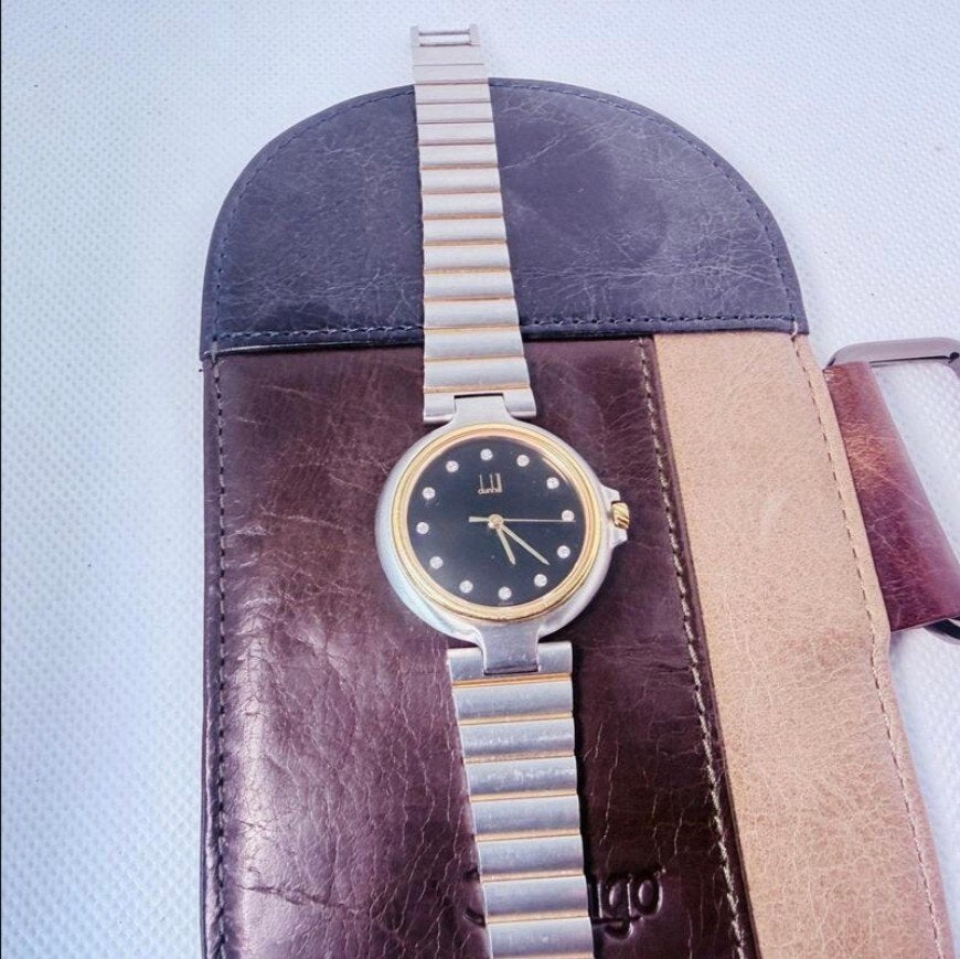 Dunhill Horloge met Strass - Zo goed als nieuw, Ophalen of Verzenden
