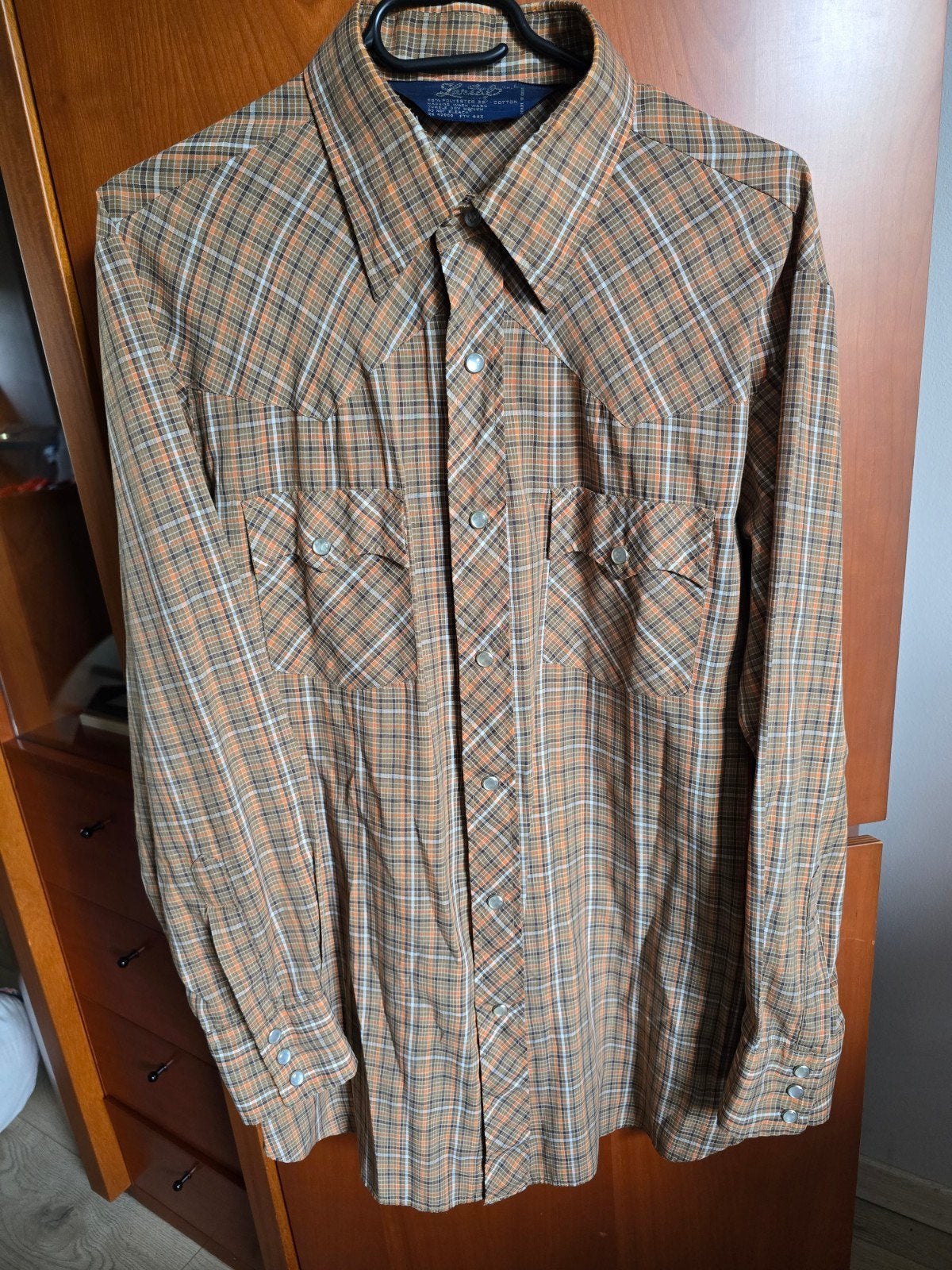 Vintage Lariat Western Overhemd met Parelmoer Drukknopen – M, Kleding | Heren, Overhemden, Ophalen of Verzenden, Zo goed als nieuw