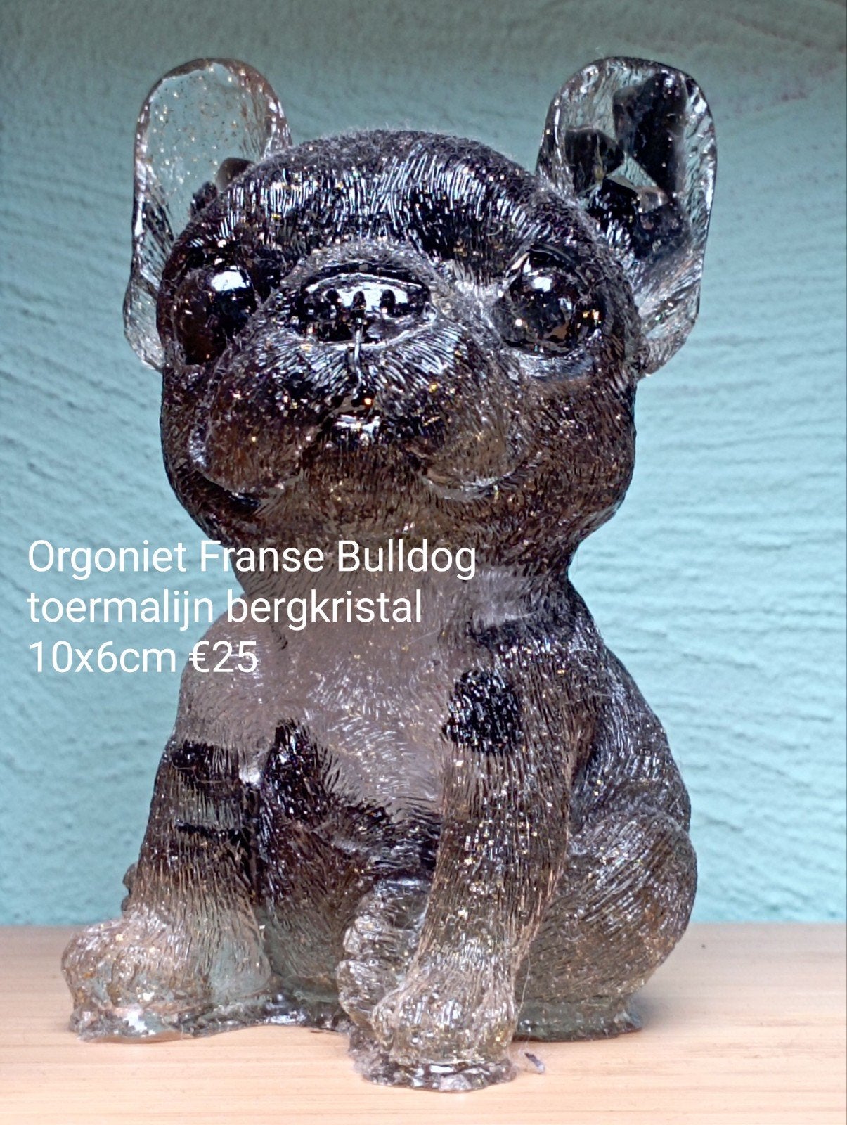 Orgoniet Franse Bulldog 10x6cm, Ophalen of Verzenden, Mineraal