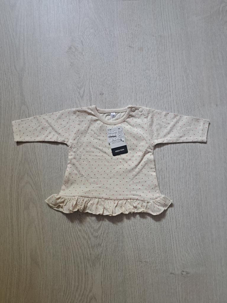 t-shirt (Zeeman) met kaartje, Kinderen en Baby's, Babykleding | Maat 50, Zeeman, Meisje, Nieuw, Ophalen of Verzenden