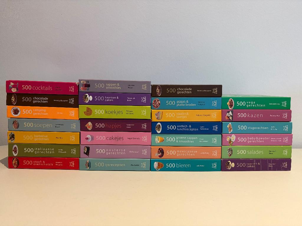 500 ETEN en DRINKEN  27 stuks., Boeken, Ophalen, Zo goed als nieuw, Overige gebieden