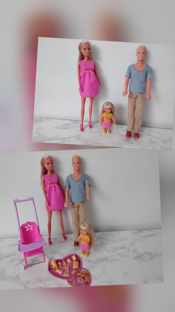 Poppen Barbie Steffi Kevin Evi Zwanger Baby Speelset, Ophalen of Verzenden, Zo goed als nieuw, Barbie