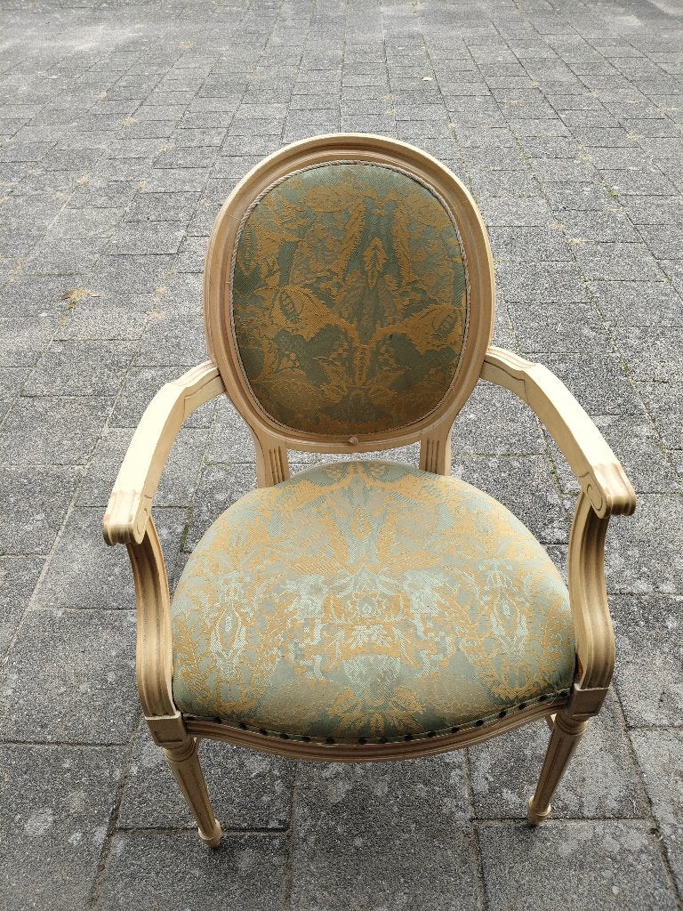 Klassiek Medaillonfauteuil Lodewijk XVI -stijl, Antiek en Kunst, Ophalen