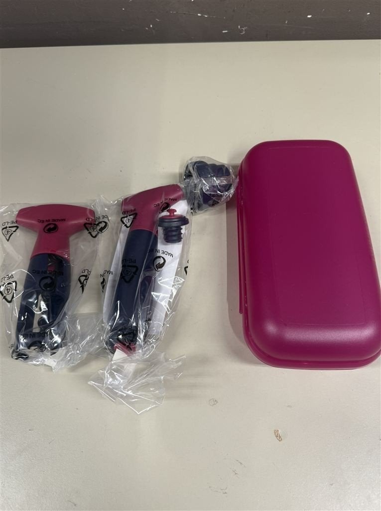 Tuperware Wijnaccessoireset Flessenopenerset in een opbergdo, Ophalen of Verzenden, Nieuw, Frankrijk, Champagne