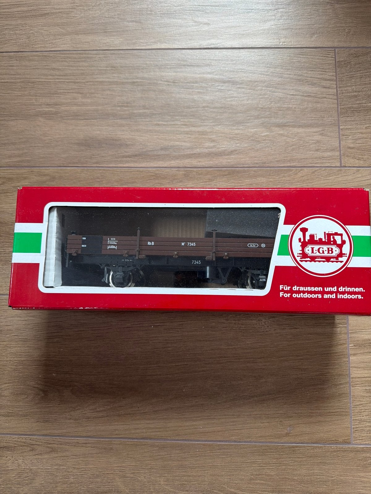 LGB RhB Niederbordwagen met Remserbühne (40121), Ophalen, Gelijkstroom of Wisselstroom, LGB, Nieuw