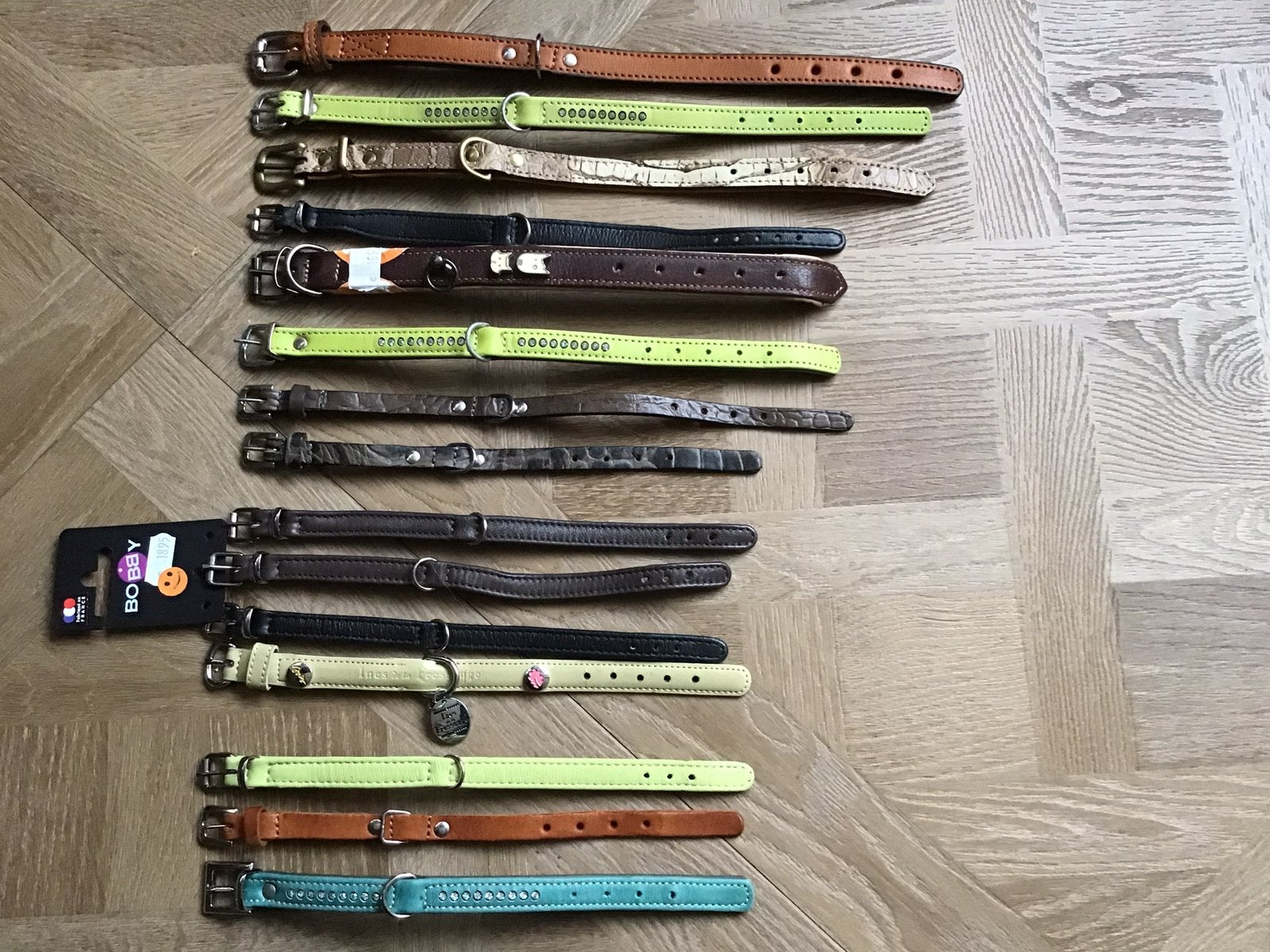 15 leren halsbanden( nieuw)25-36 cm,leer halsband, Verzenden, Nieuw