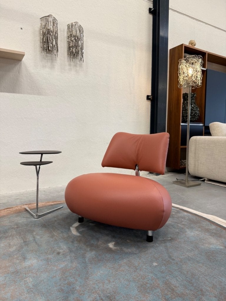 Nieuw Leolux Pallone Pa Fauteuil Roze leer Design stoel