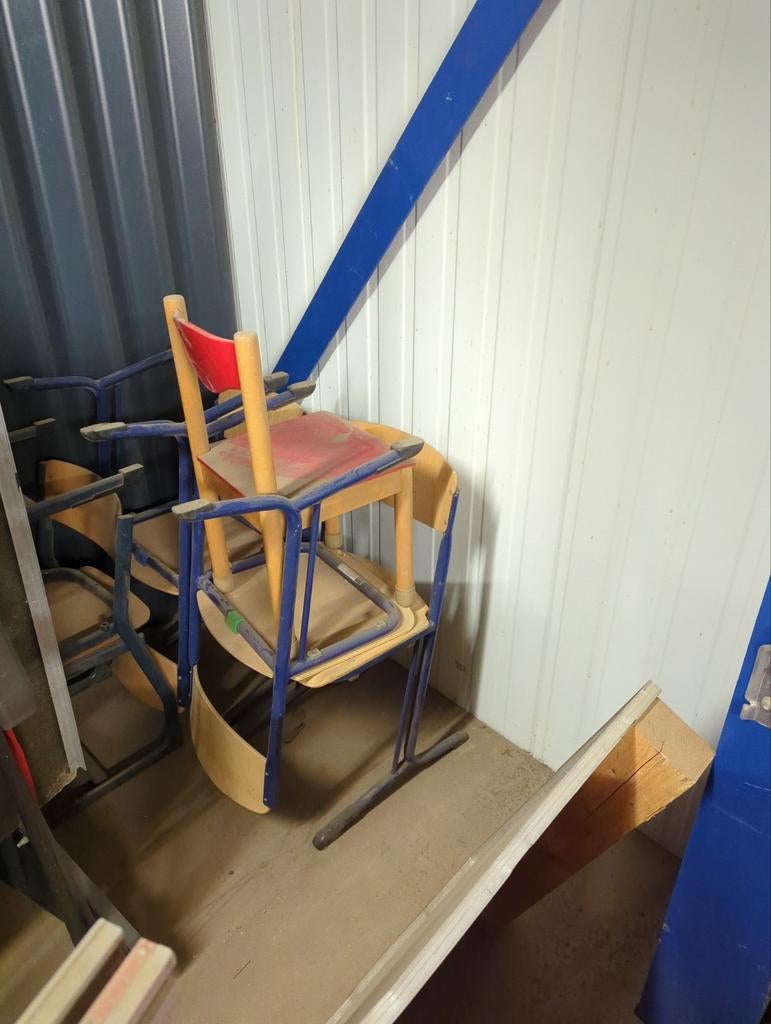 Partij gebruikte kinderstoelen, Gebruikt, Overige kleuren, Vintage, School, Kinder, Ophalen of Verzenden