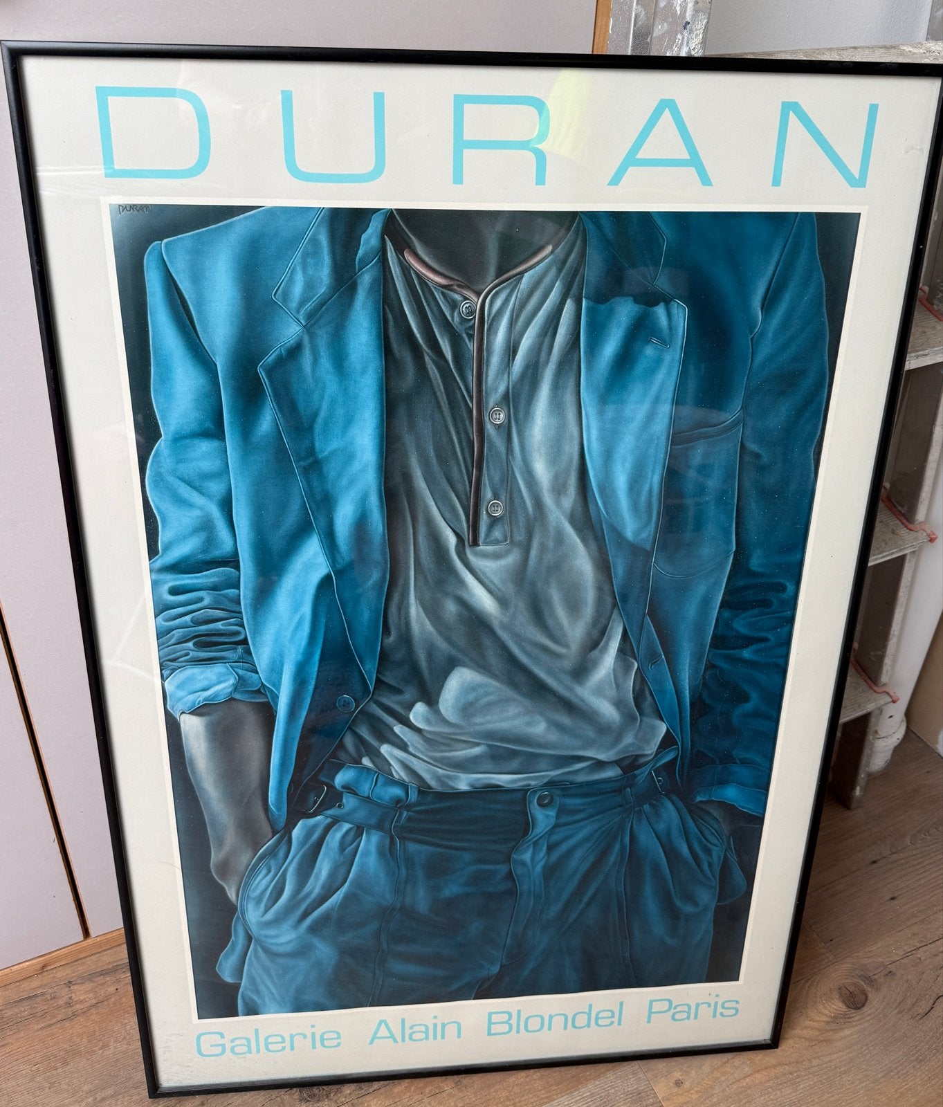 Duran Duran Poster in Lijst - Galerie Alain Blondel Paris, Met lijst, Deurposter of groter, Ophalen of Verzenden, Muziek