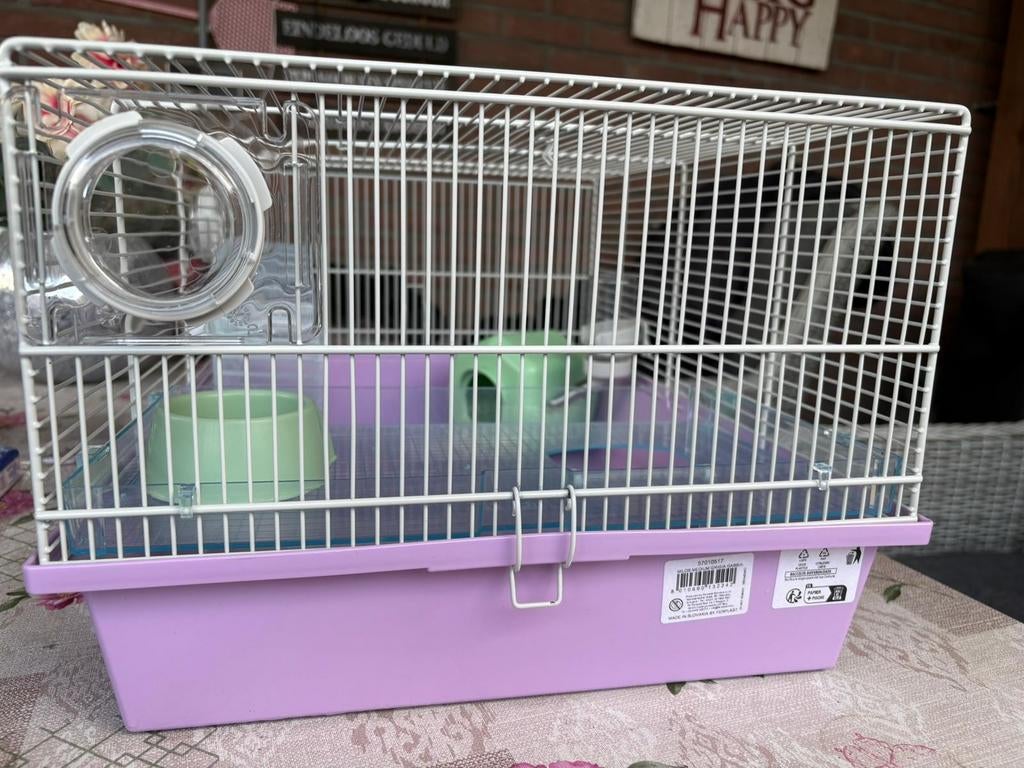 Hamsterkooi in nieuwstaat  55x39x27cm, Dieren en Toebehoren, Kooi, Minder dan 75 cm, Zo goed als nieuw, Ophalen