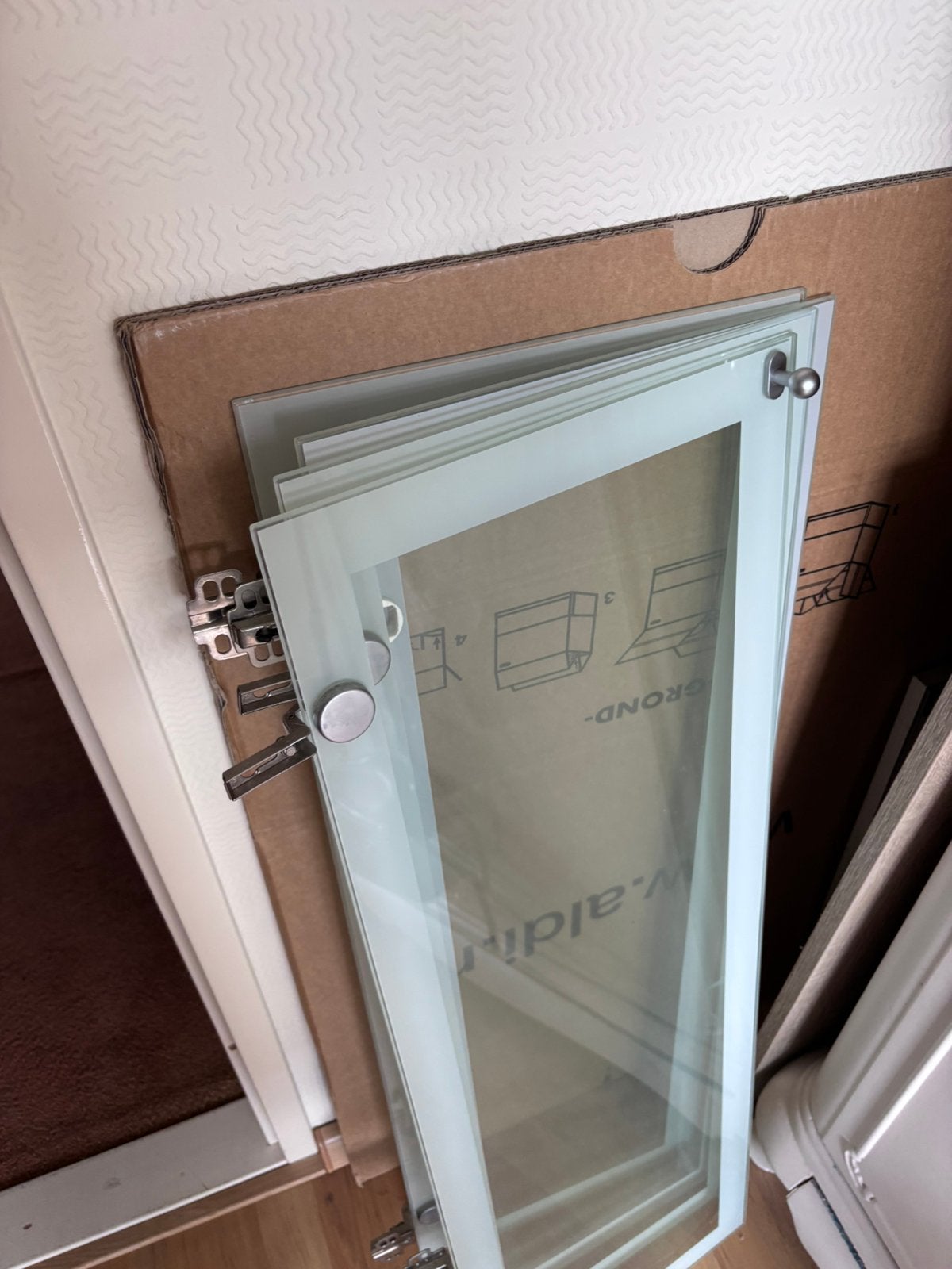 4 glazen deurtjes voor IKEA Magiker kast, Ophalen, Gebruikt