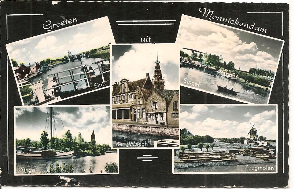 Groeten uit Monnickendam., Ophalen of Verzenden, 1960 tot 1980, Gelopen, Zuid-Holland