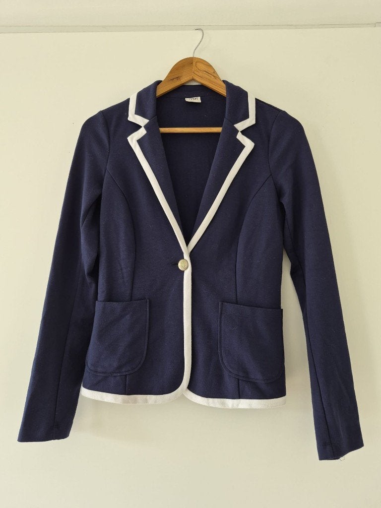 Blazer Esprit maat XS dames - blauw / wit, Blauw, Ophalen of Verzenden, Zo goed als nieuw, Jasje