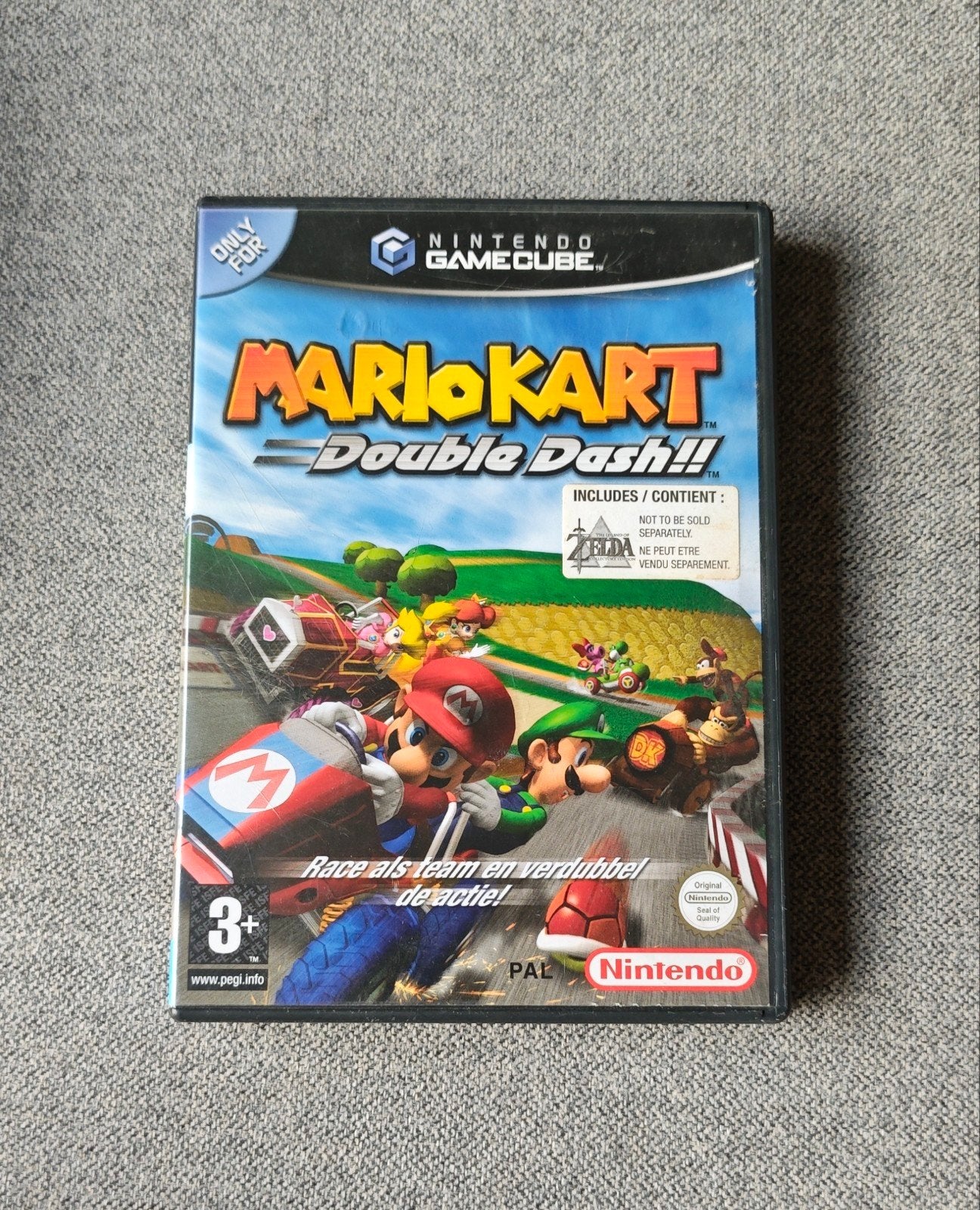 Mario Kart Double Dash!! + Zelda GameCube, Spelcomputers en Games, Racen en Vliegen, Ophalen of Verzenden, Zo goed als nieuw, 3 spelers of meer