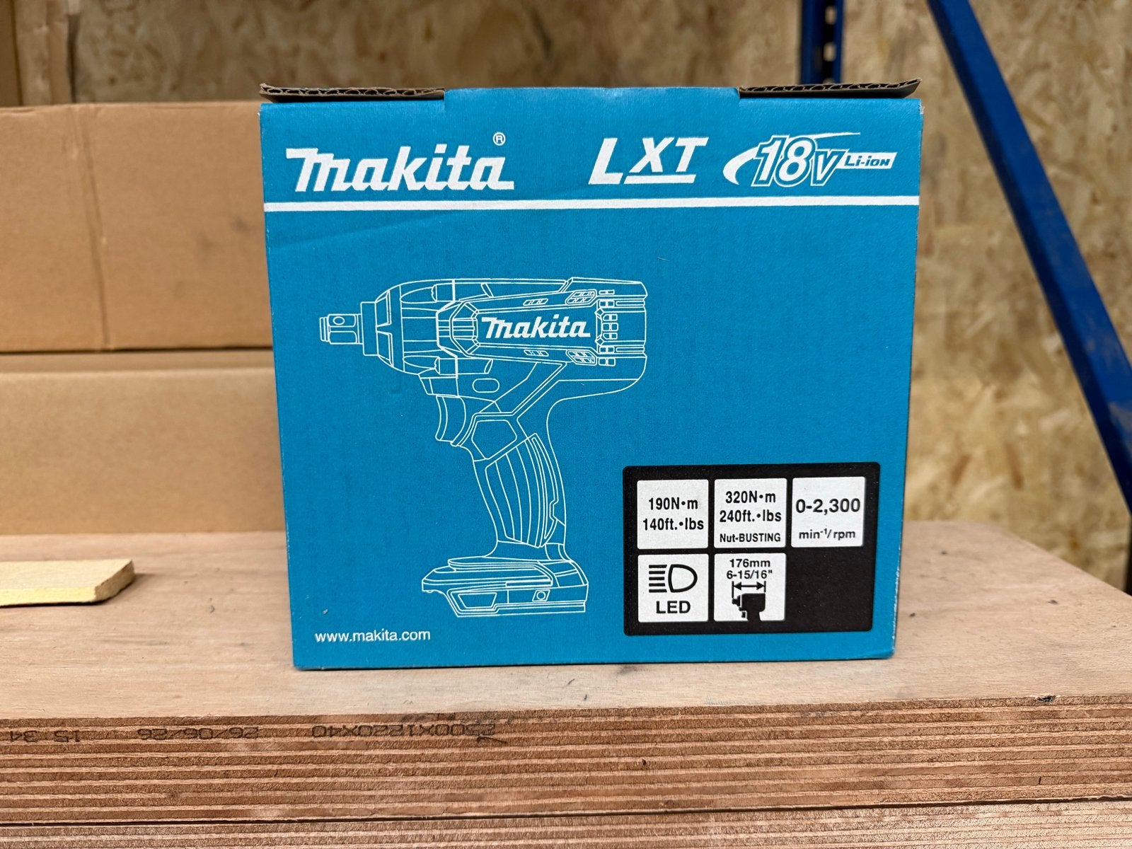 Makita DTW190Z LXT 18V Li-Ion Accu Slagmoersleutel, 600 watt of meer, Variabele snelheid, Overige typen, Nieuw