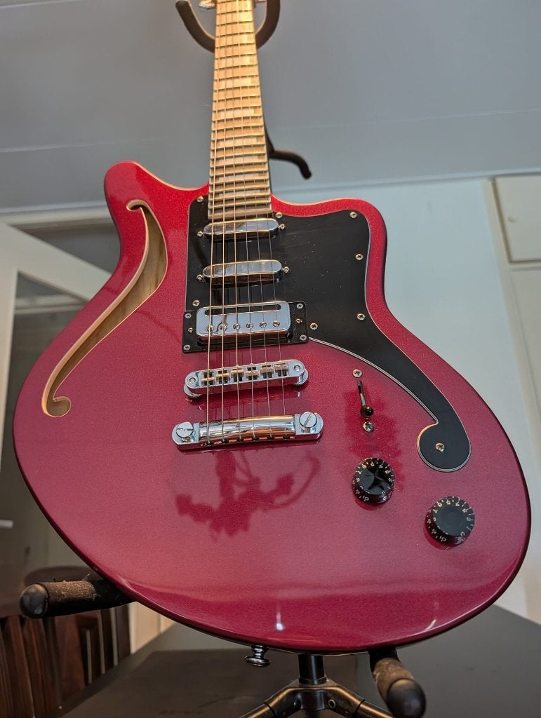 D'Angelico Premier Bedford HSS Oxblood, Ophalen, Gebruikt, Semi-solid body, Overige merken