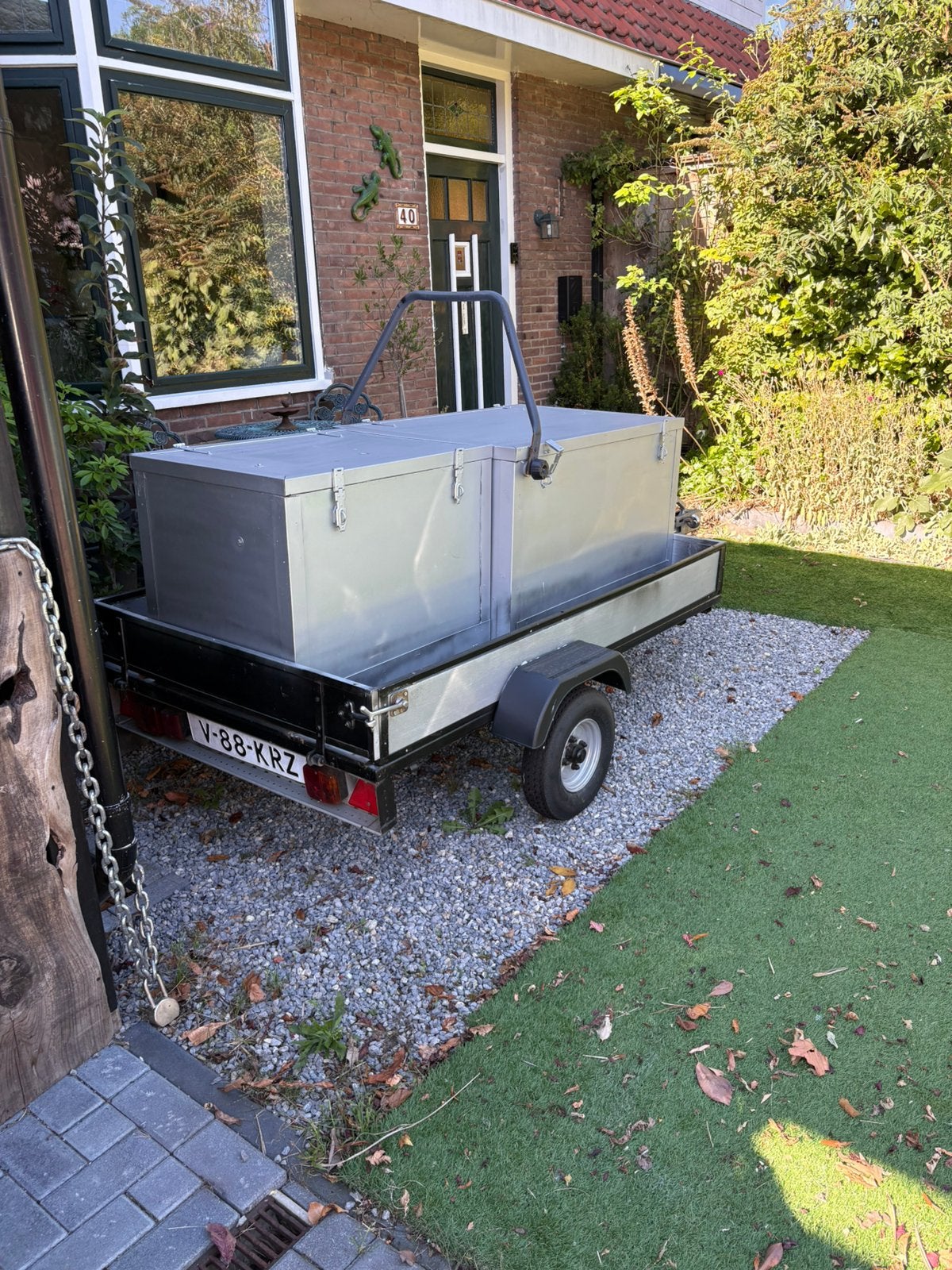 Aanhanger met boxen, Ophalen, Gebruikt