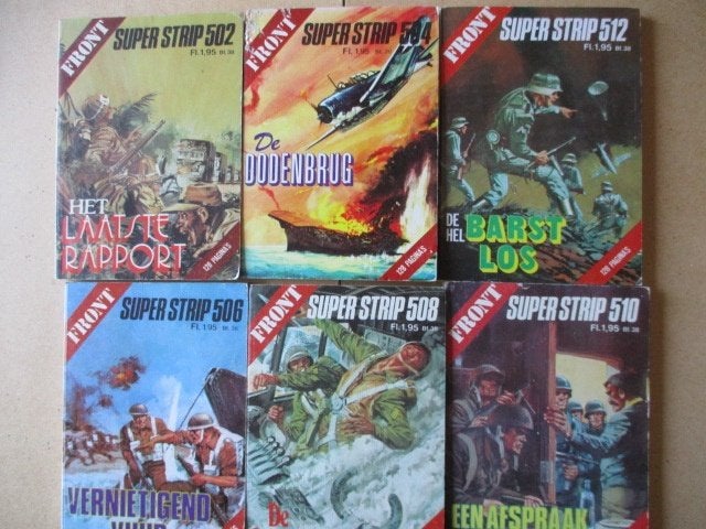 w0490 front superstrip en maxistrip 7x, Boeken, Stripboeken, Meerdere stripboeken, Ophalen, Gelezen
