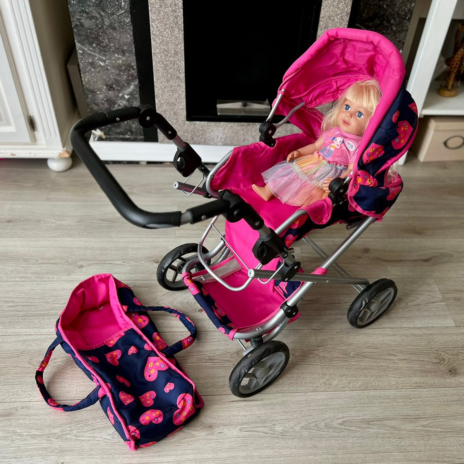 Leuke kinderwagen voor kids 2-in-1 met reiswieg regenscherm, Ophalen, Zo goed als nieuw, Babypop