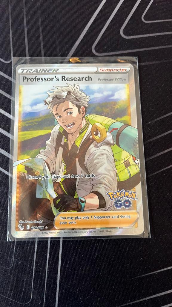 Pokemon kaart Professor’s Research (pokemon go), Ophalen, Zo goed als nieuw