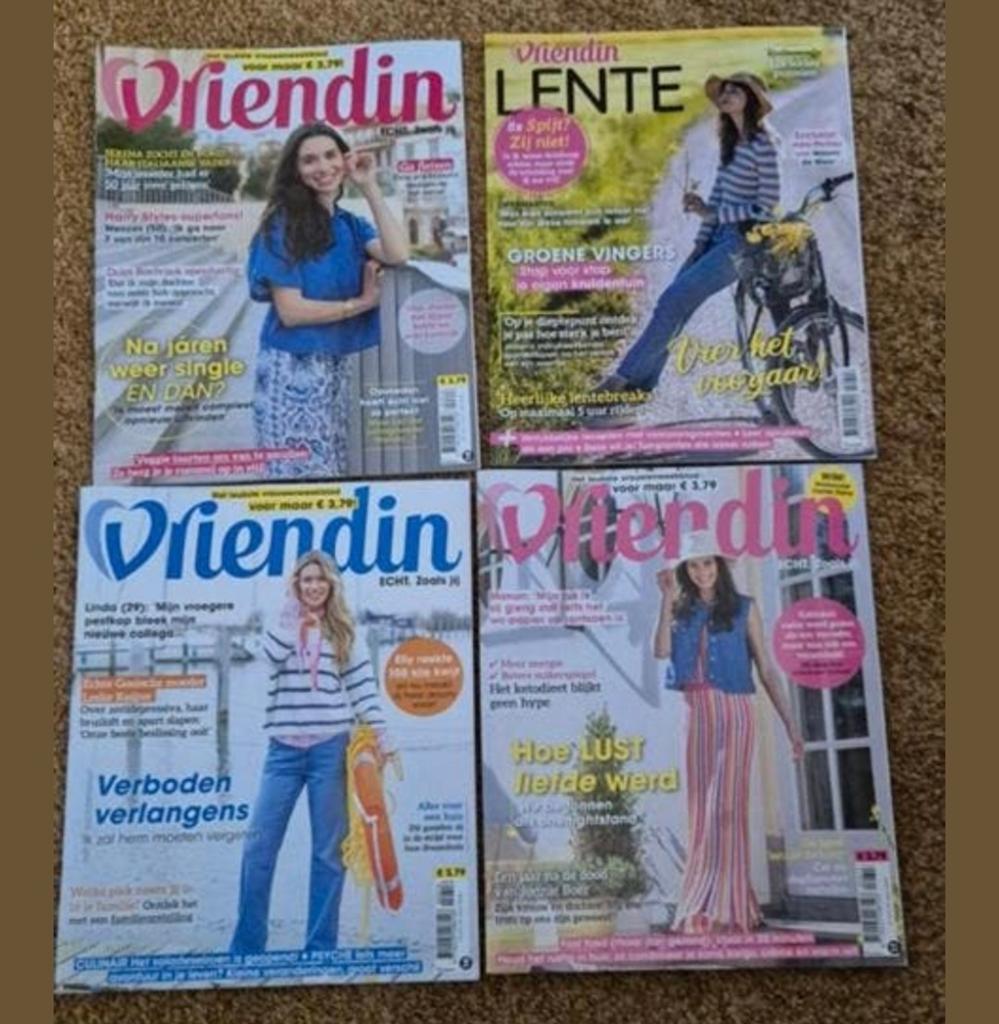 3 x tijdschrift Vriendin nr. 16-17-18 2026 + lentespecial, Ophalen of Verzenden, Zo goed als nieuw, Damesbladen