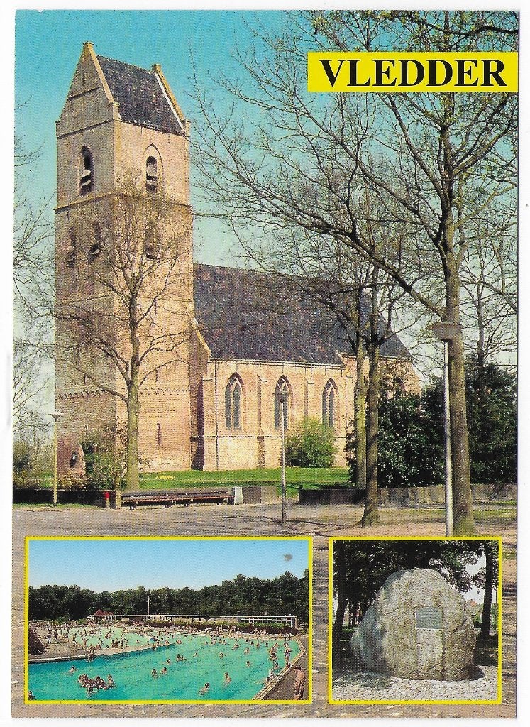 Vledder ongelopen Ansichtkaart ( B4860 ), Ophalen of Verzenden, 1940 tot 1960, Ongelopen
