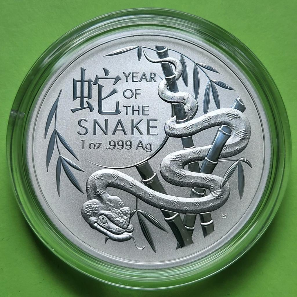 Lunar (RAM) 2025 Snake - 1 oz zilver, Postzegels en Munten, Munten | Oceanië, Verzenden, Zilver