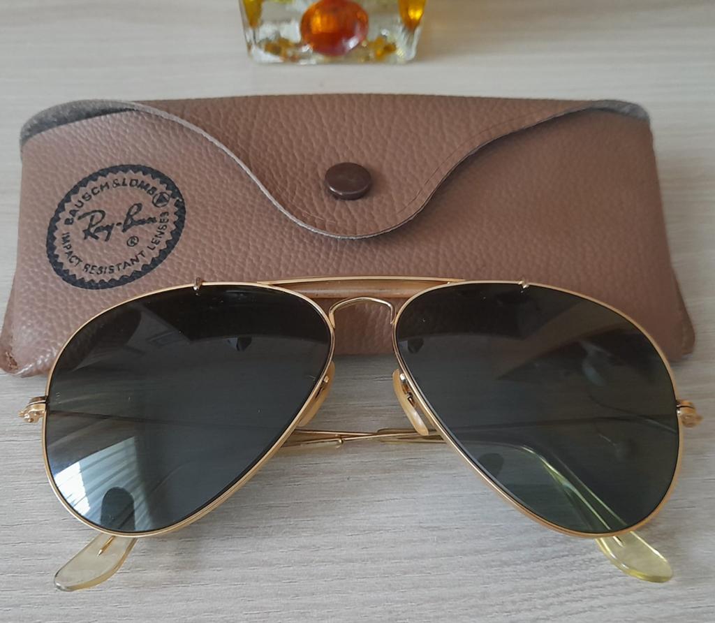 Vintage ray ban zonnebril outdoorsman B&L glazen 58-14, Ophalen, Zonnebril, Zo goed als nieuw, Ray-Ban