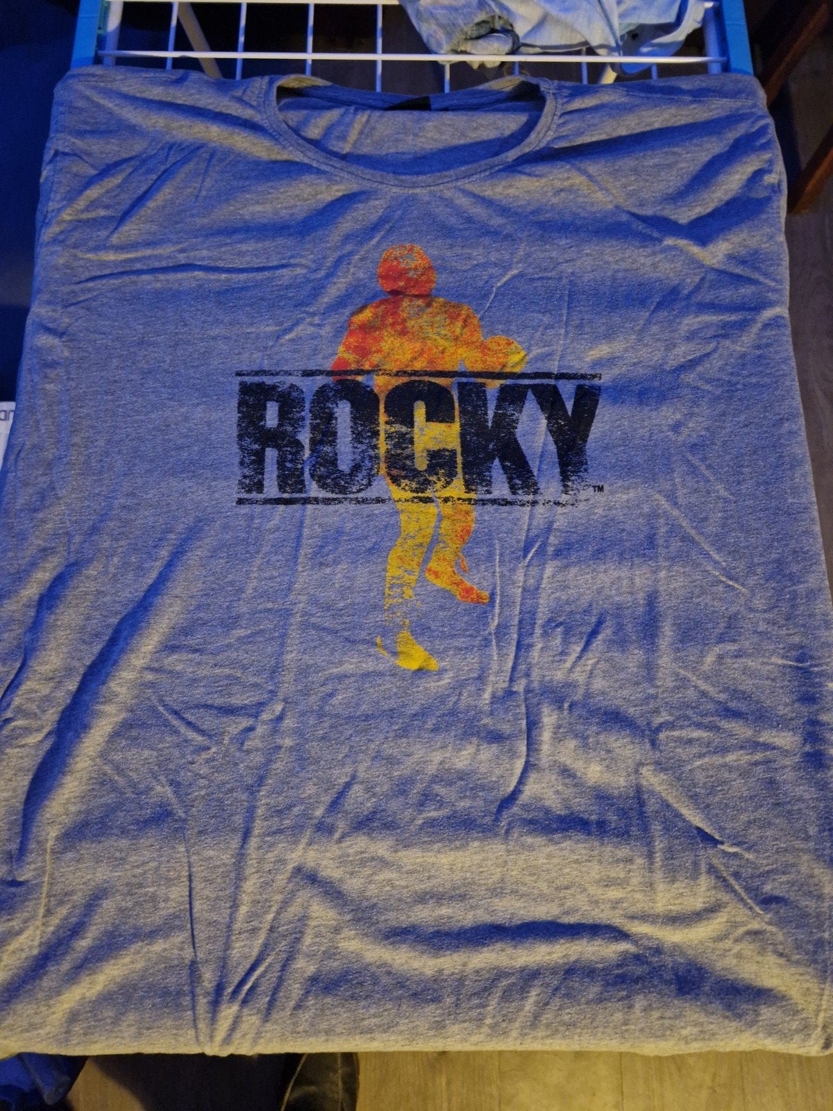 Grijs Rocky T-shirt - Maat 5XL, Ophalen of Verzenden, Gedragen, Overige maten, Grijs