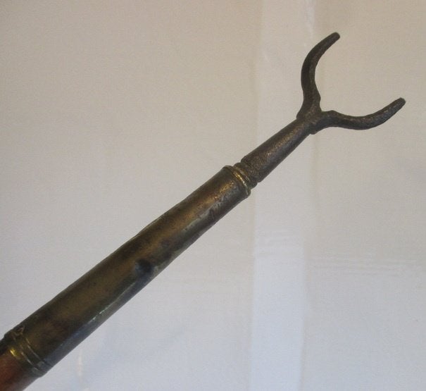 uitzonderlijke wandelstok wapenstok postbode met vork ws1, Antiek en Kunst, Verzenden