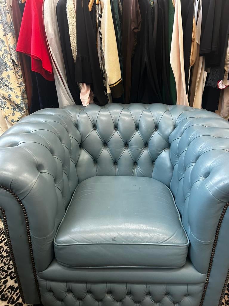 Prachtige Springvale Chesterfield stoel, Huis en Inrichting, Eenpersoons, Chesterfield, Ophalen of Verzenden, Zo goed als nieuw