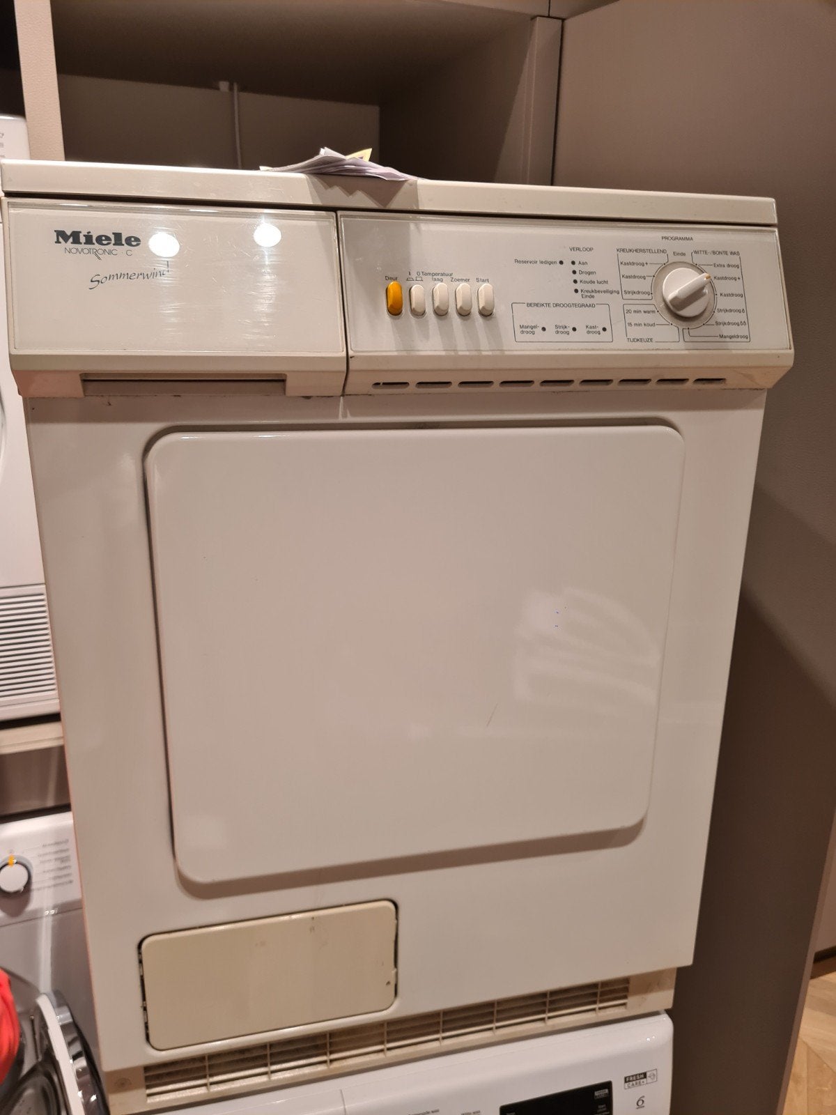 droger miele, Ophalen, 6 tot 8 kg, Gebruikt, 85 tot 90 cm
