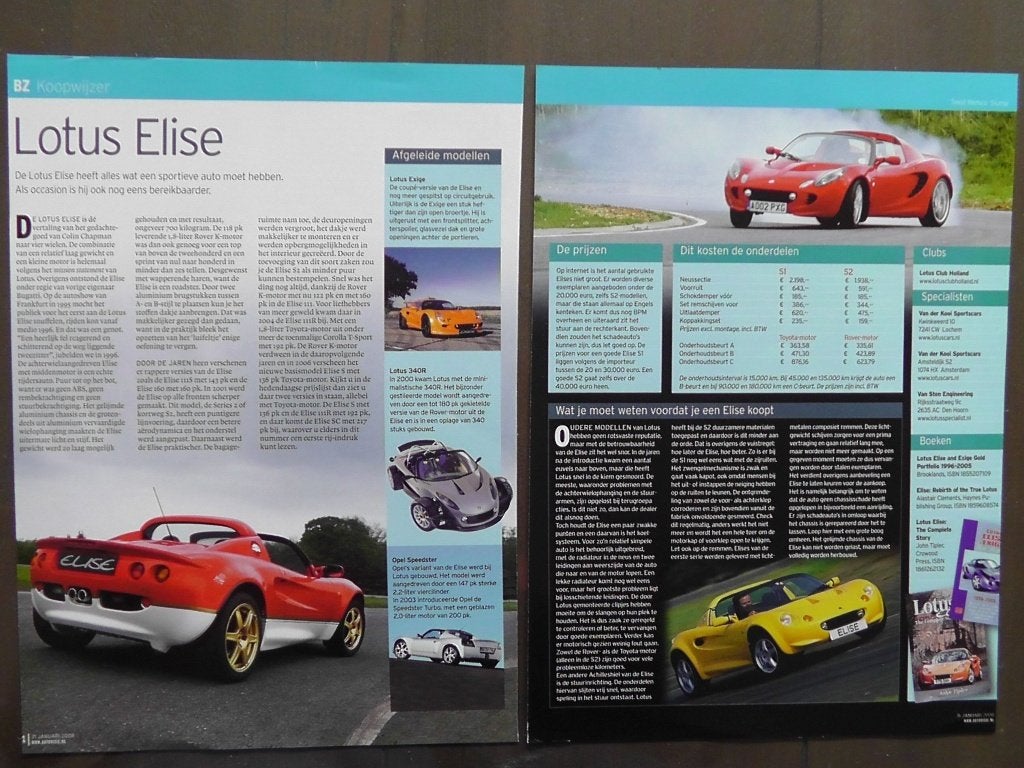 Lotus Elise Series 1 ? eerst 24x autotest lezen, Ophalen, Gelezen, Overige merken