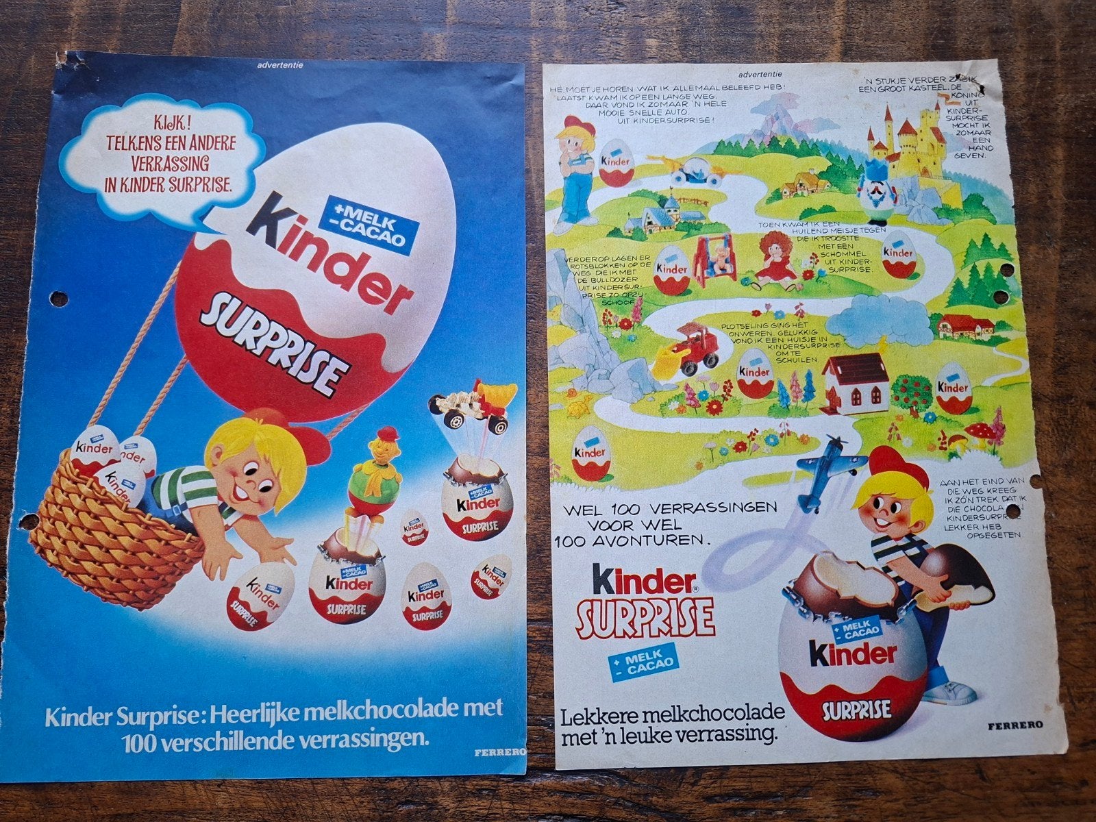 Reclame Kinder surprise jaren '70, Verzamelen, Ophalen of Verzenden, Gebruikt