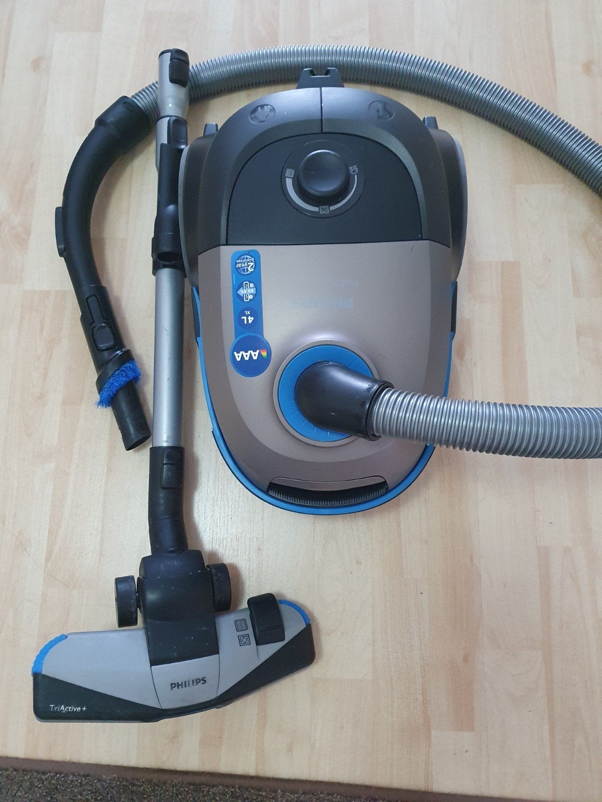 Philips Performer Compact Stofzuiger FC8377/09, Witgoed en Apparatuur, Stofzak, Philips, Geschikt voor harde vloeren, Ophalen of Verzenden