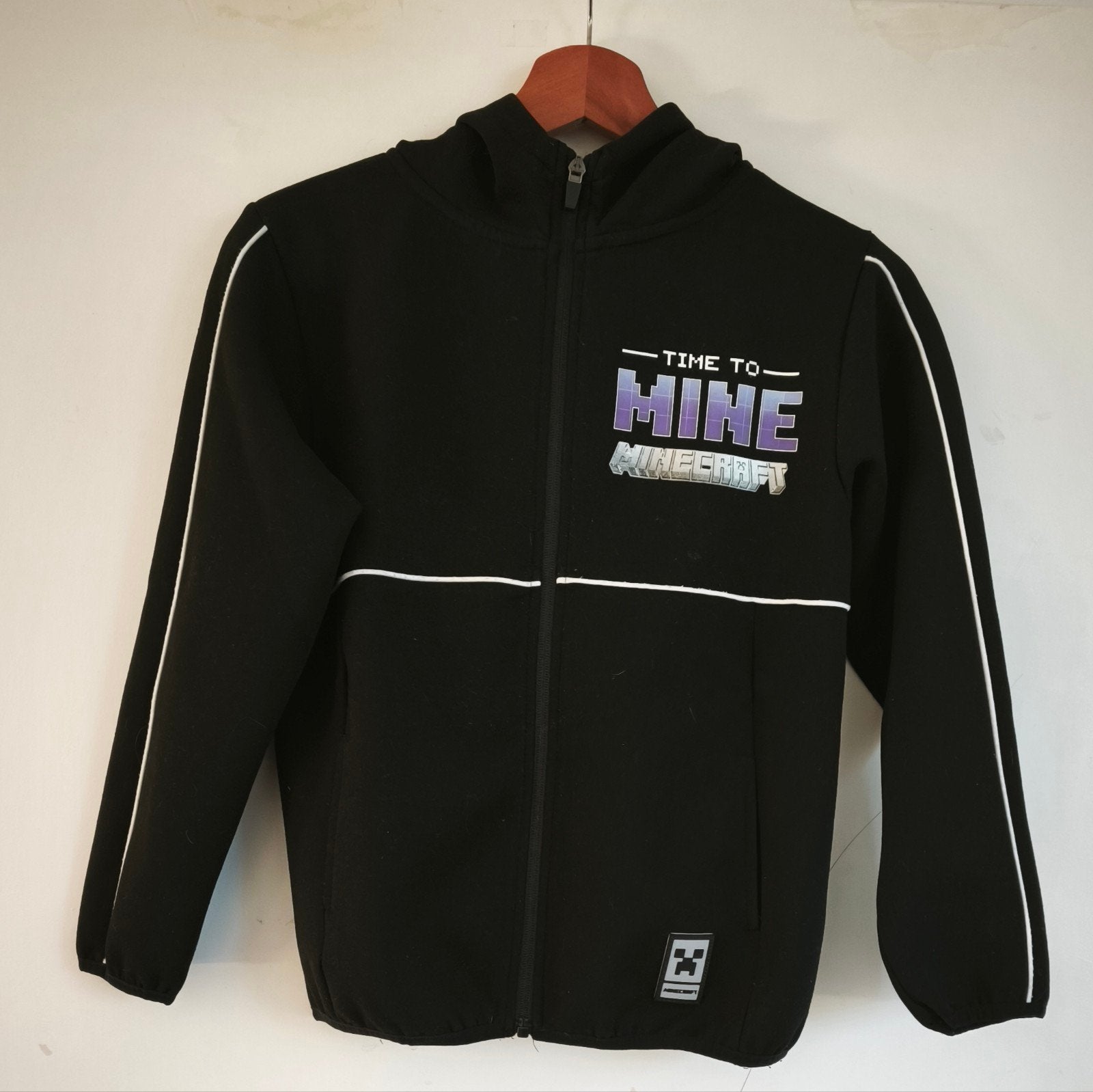 Minecraft hoodie maat 140 - Zo goed als nieuw, Trui of Vest, Minecraft, Ophalen of Verzenden, Zo goed als nieuw