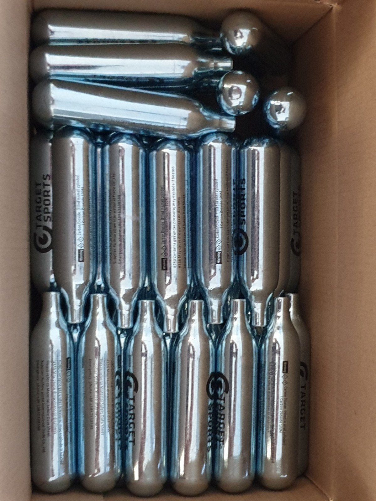 100 stuks CO2 patronen 12 gram schietsport, Ophalen of Verzenden, Nieuw