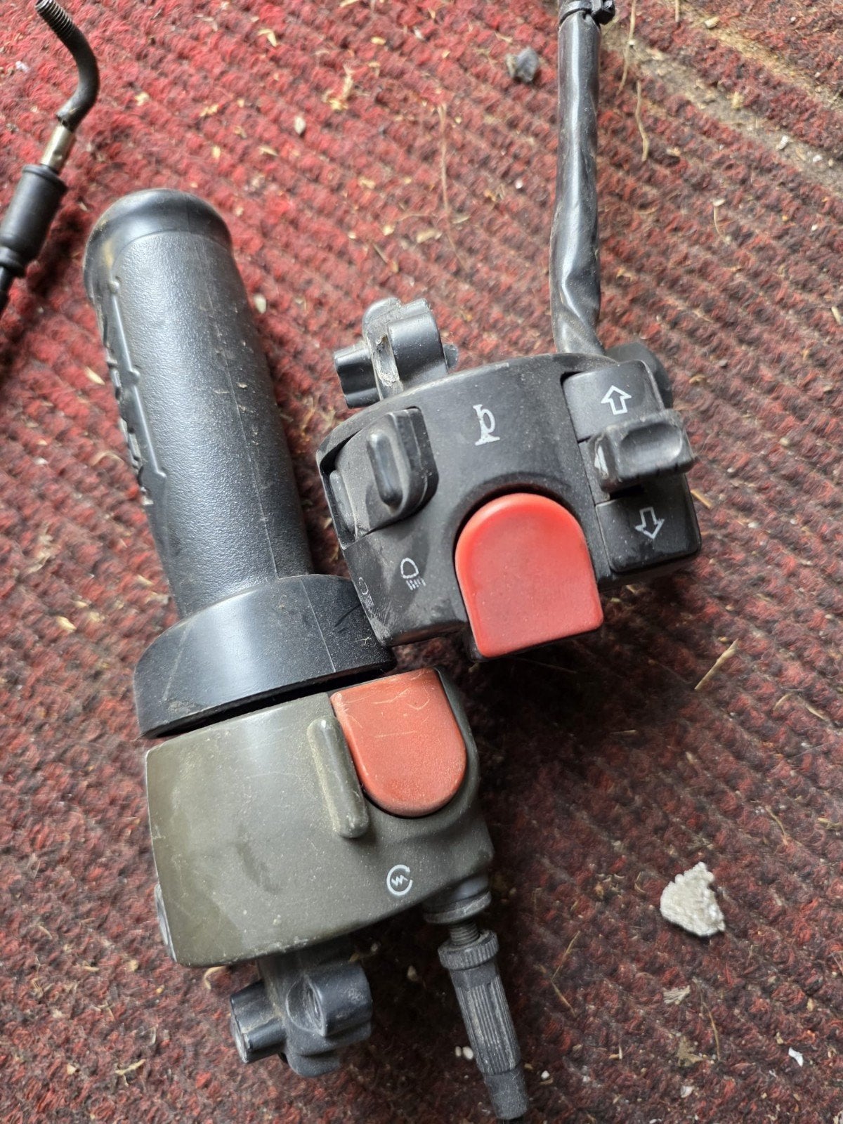 yamaha aerox gas handel handvat kabel knoppen compleet recht, Motoren, Ophalen of Verzenden