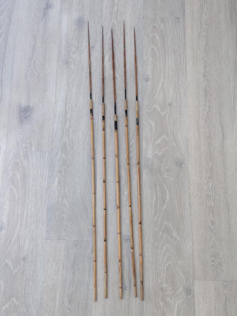 Asmat traditionele pijlen (5 stuks), Antiek en Kunst, Ophalen