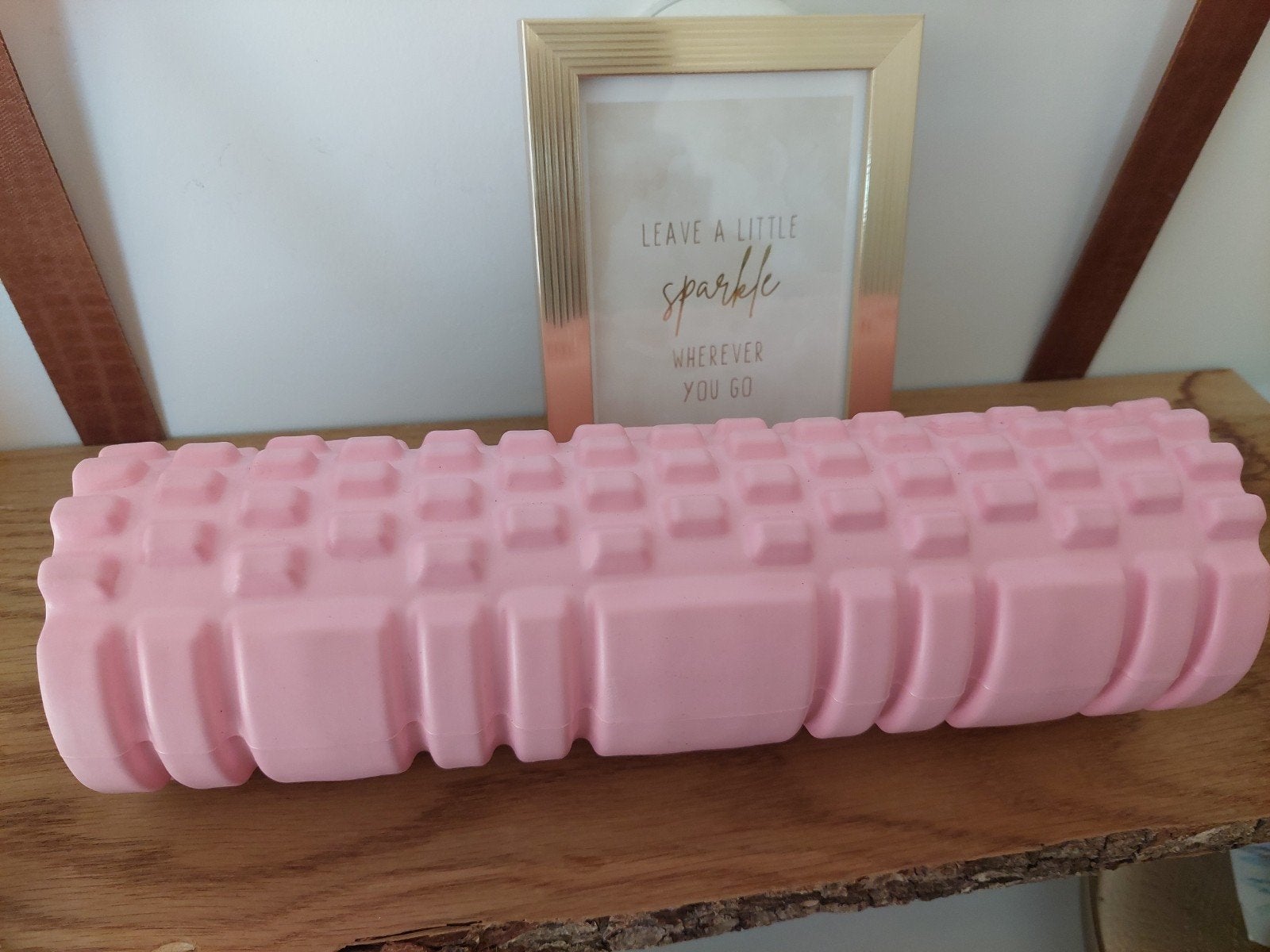 Roze foamroller voor massage en spierherstel, Ophalen of Verzenden, Zo goed als nieuw, Benen, Foamroller