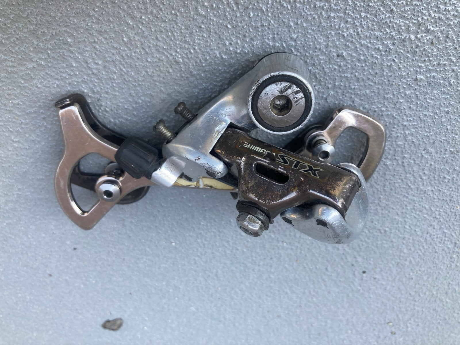 Shimano STX Achterderailleur - Gebruikt, Gebruikt, Ophalen of Verzenden, Derailleur of Ketting, Aluminium