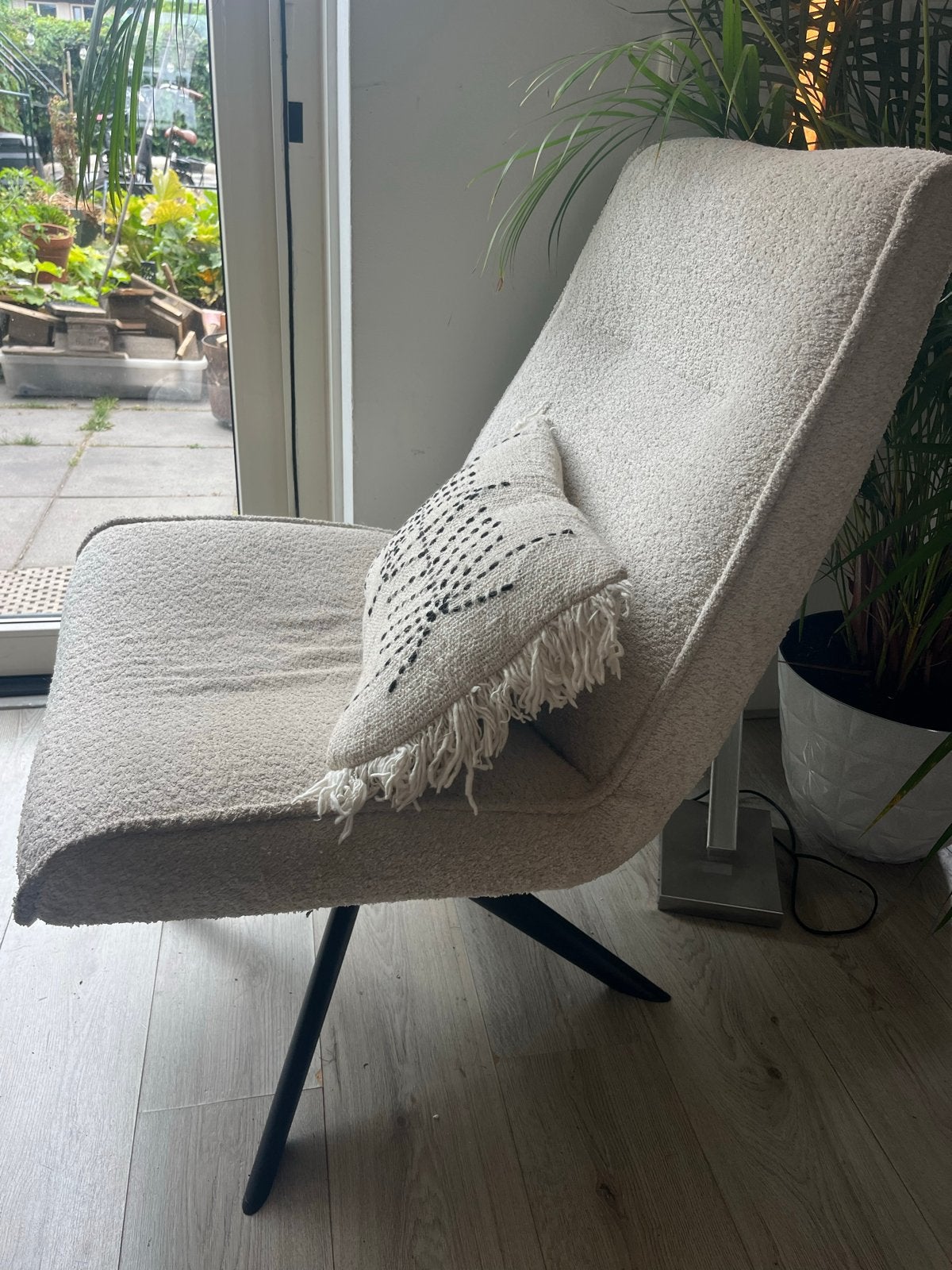 Comfortabele fauteuil- Crème/Gebroken Wit, Wit, Ophalen of Verzenden, Zo goed als nieuw, Eén