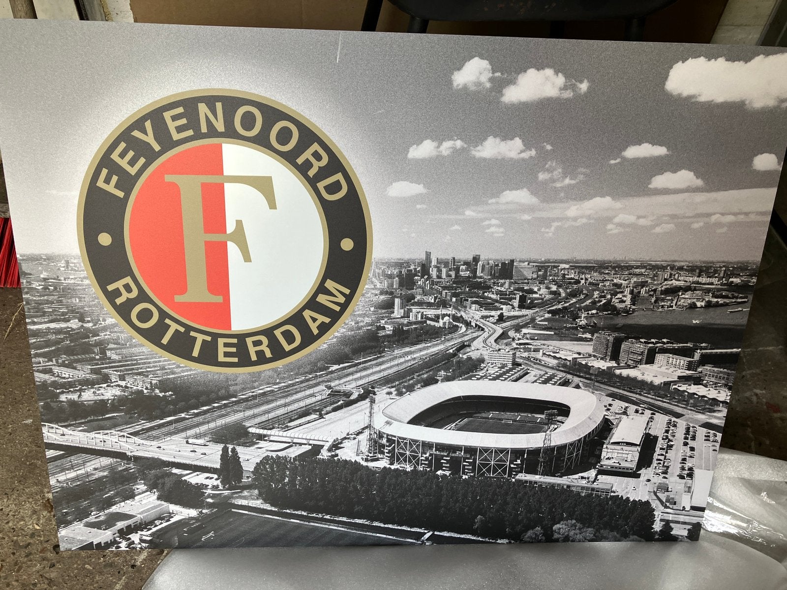 Wanddecoratie Feyenoord 80x60cm, Tickets en Kaartjes, Sport | Voetbal, Seizoenskaart, Eén persoon