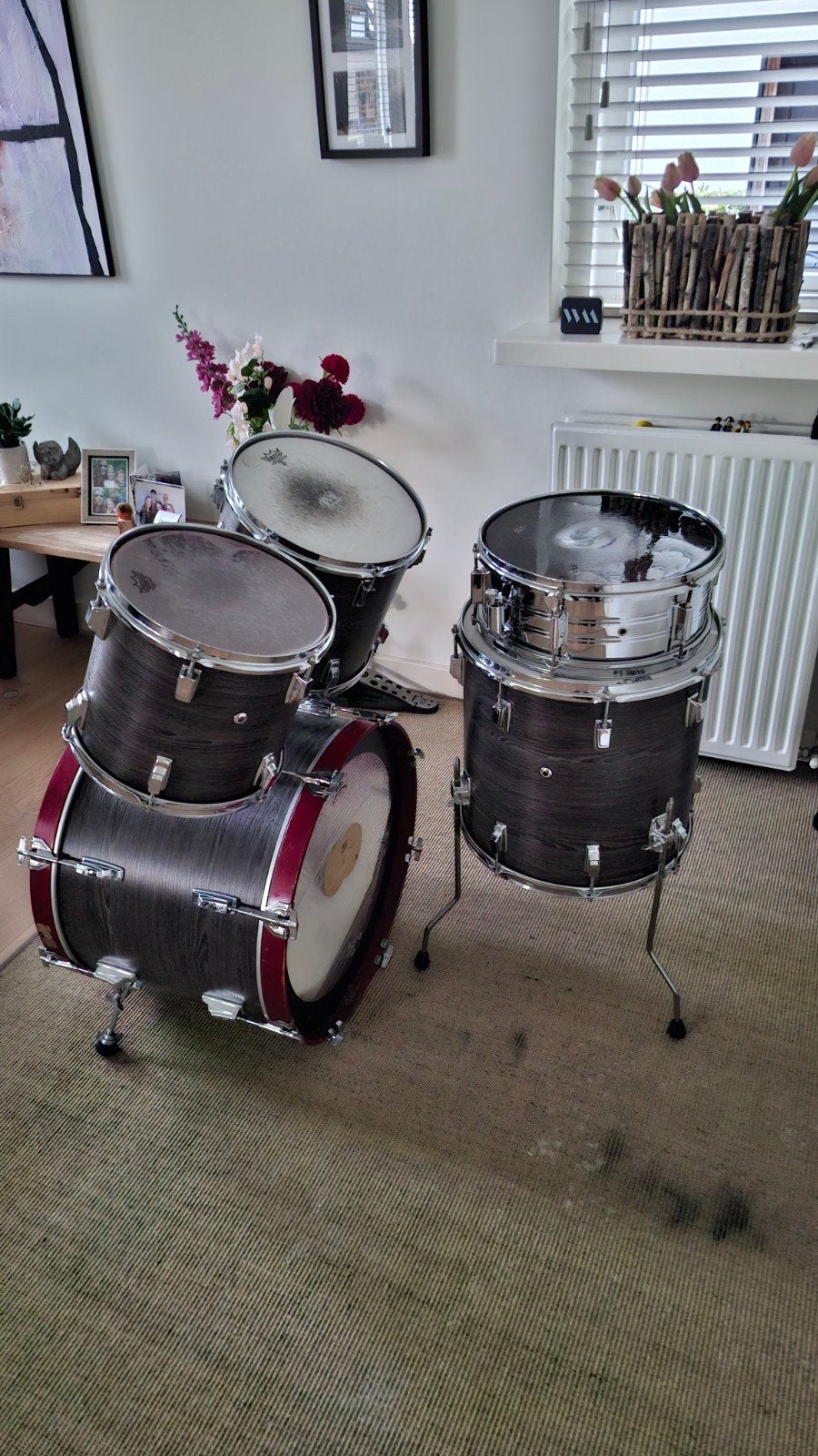 Tama drumstel met Thunder snare drum, Muziek en Instrumenten, Ophalen, Gebruikt, Tama