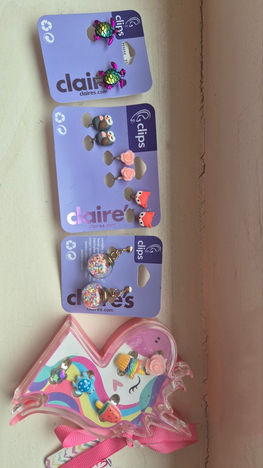 Nieuwe Claire's Clippoorbellen en Ringetjes Set, Overige materialen, Overige kleuren, Nieuw, Ophalen of Verzenden